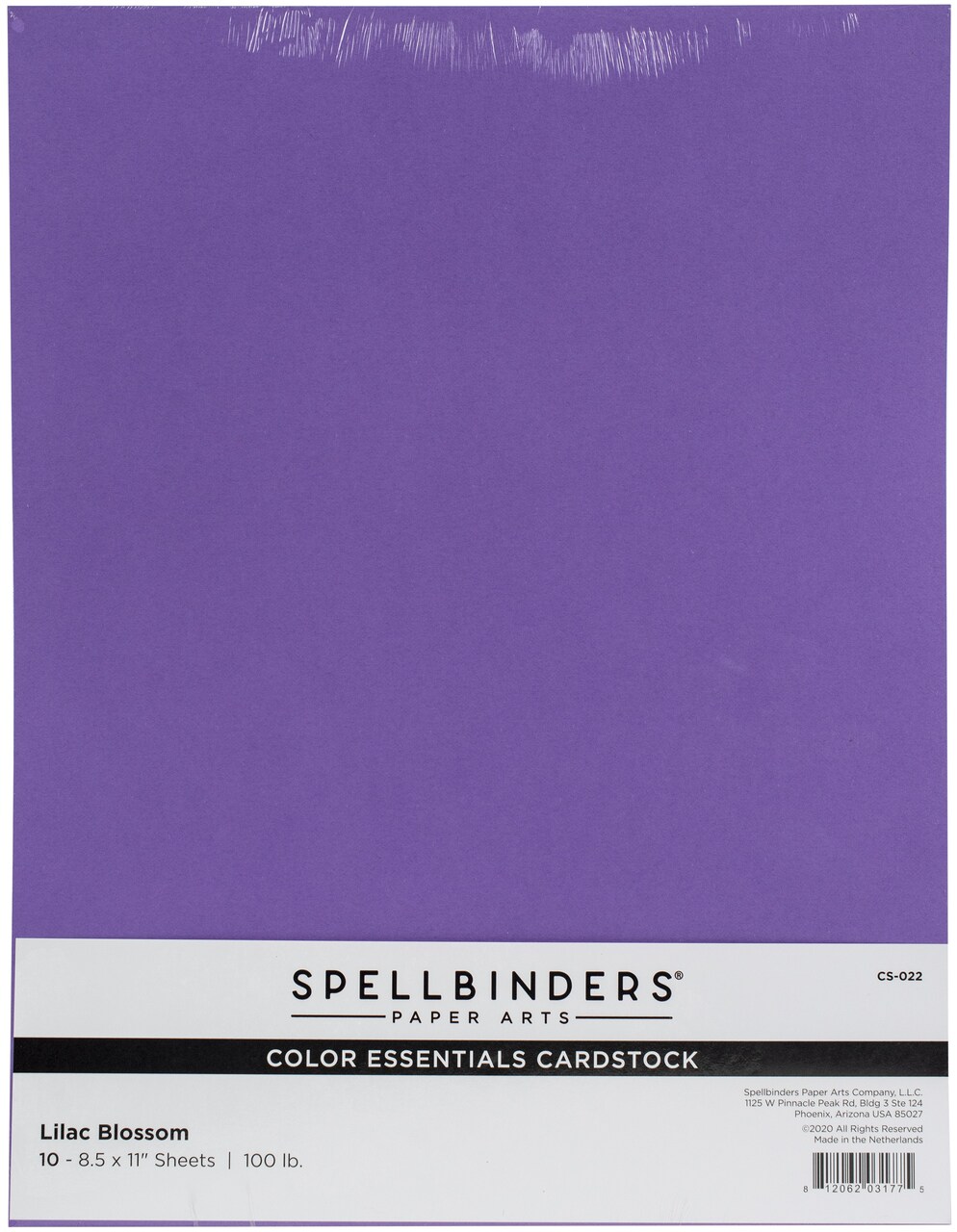 Spellbinders Color Essentials Cardstock 8.5"X11" 10/Pkg-Lilac Blossom